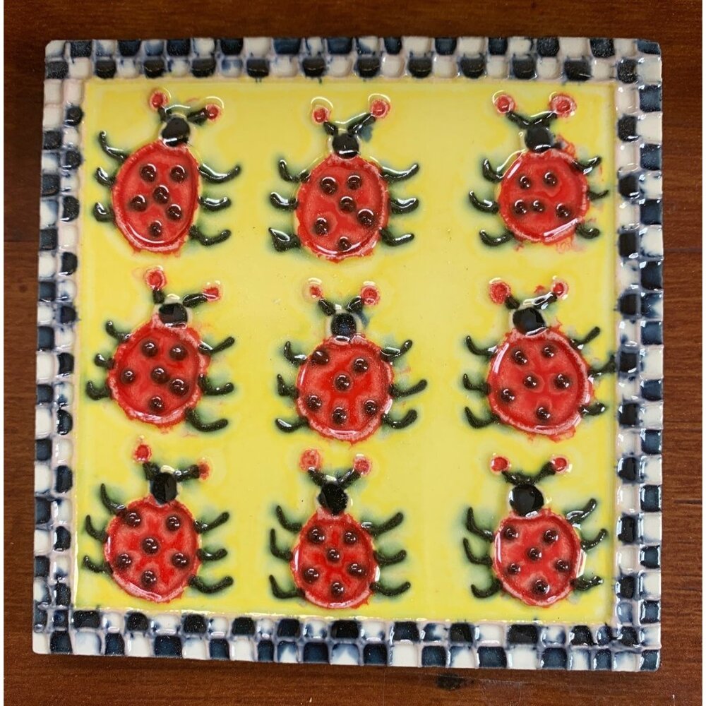 Lady Bugs Backsplash 4x4 Decorative Ceramic Wall Art Tile New Kitchen Gift